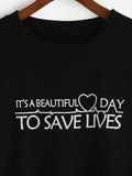 It’s a beautiful day to save lives pullover nurse sweatshirt
