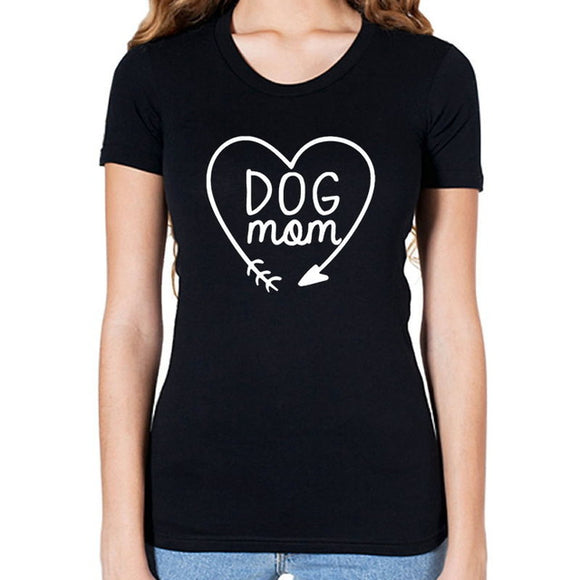 Dog mom printed tshirt