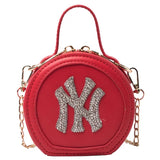 Mini ny bling rhinestone chain handbag purse