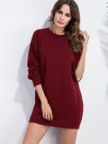 Casual drop sweater sporty dress