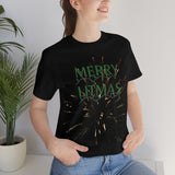 Merry litmas tee, christmas t-shirt, clothing, men tee, women tee, funny, cute, winter  Unisex Jersey Short Sleeve Tee