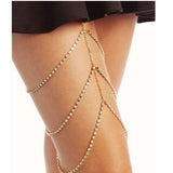 Sexy rhinestone leg body chain jewelry