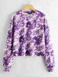 Tie dye fashion pullover sweatshirt