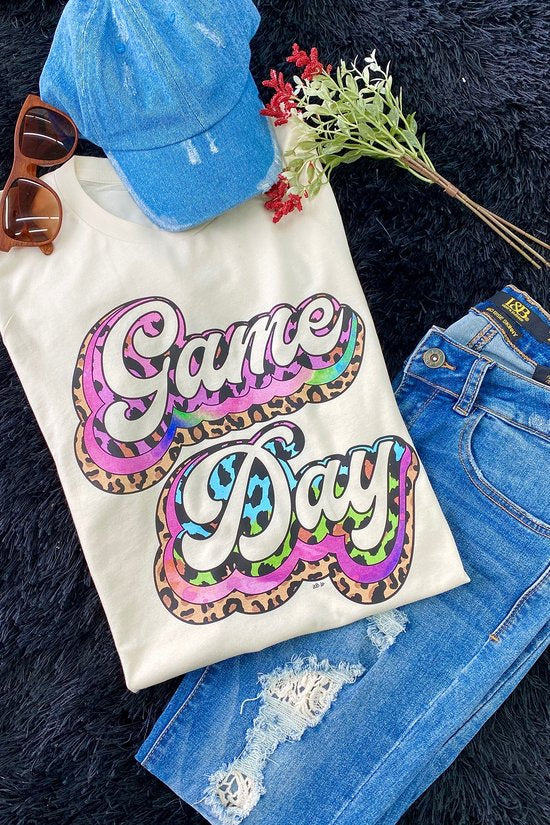 Women Game day colorblast graphic tshirt