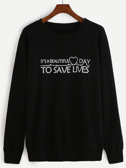 It’s a beautiful day to save lives pullover nurse sweatshirt