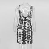 “Top Shot” high split sequined dress