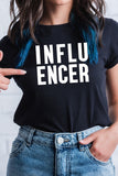 Influencer letter text retro oversize tshirt