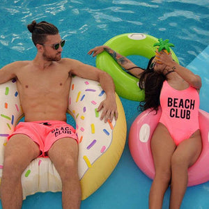Beach club Couple matching family swimsuit bikini shorts  set
