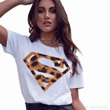 Leopard Superman superhero fashion tshirt