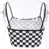 Checkered crop top