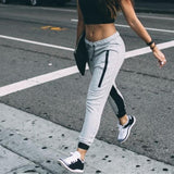 Women Grey insert fashion joggers pants