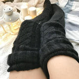 Over the knee cable knitted warm comfy boot socks