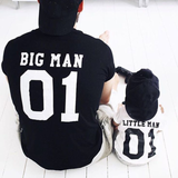 Big man little man matching father and son tshirt