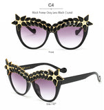 Iconic eyewear- rhinestone bling cat eye sunglasses