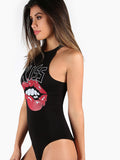 Kiss printed bodysuit