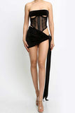 No competition sheer wrap bodysuit dress