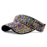 Bedazzled Rhinestone bling sun visor hat