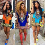 Ladies African print shirt dress