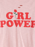Girl power rose print tshirt