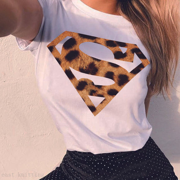 Leopard Superman superhero fashion tshirt