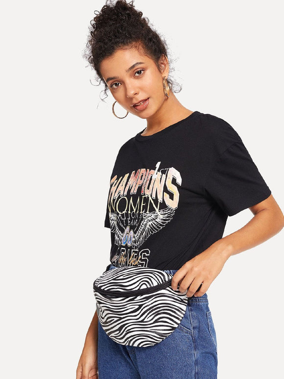 Animal print zebra fanny pack waist bag – Iconic Trendz Boutique