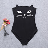 Black 3d cat bodysuit