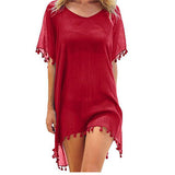 Ladies tassel detail coverup dress