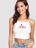 Girl power tank crop top