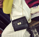 Glitter blast couture chain handbag