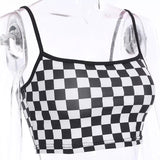 Checkered crop top