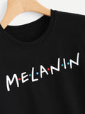 Melanin printed retro tshirt