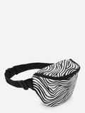 Animal print zebra fanny pack waist bag