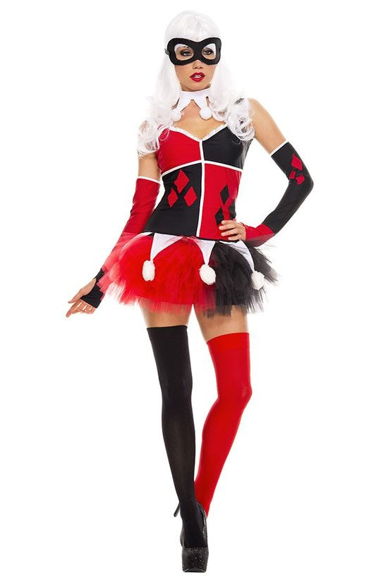 Show stopping Harlequin Halloween cosplay costume
