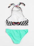 Aztec tribal color 2 piece bikini swimsuit