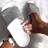 Bling Rhinestone diamond crystal slides sandals slippers