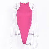 Doll High cut mock neck fashion bodysuit