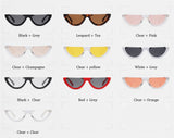 Vintage cut oval color frame sunglasses