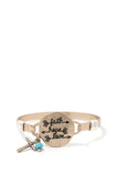 "faith Hope Love" Engraved Metal Bracelet