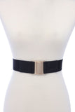 Metal Buckle Pu Leather Elastic Belt