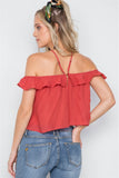 Ruffle Layer Halter Top