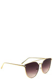 Cat Eye Aviators Color Mirror Sunglasses