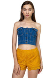 Pocket Denim Cropped Top