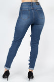 Distressed Straight Leg Jeans