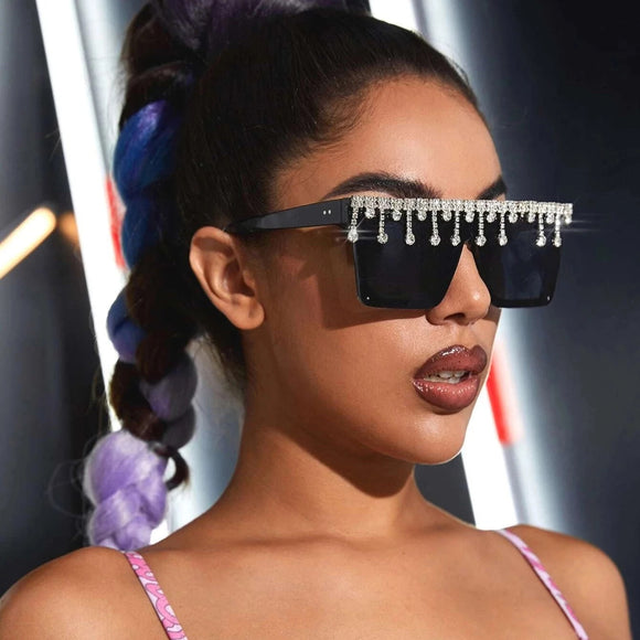 Luxury Rhinestone oversize sunglasses