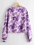 Tie dye fashion pullover sweatshirt