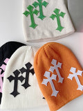Retro Cross patch design beanie hat