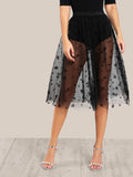 Star sheer couture mesh skirt