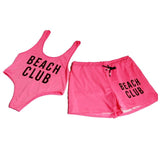 Beach club Couple matching family swimsuit bikini shorts  set