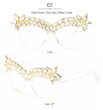 Iconic eyewear- rhinestone bling cat eye sunglasses