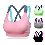 Cross back workout fitness supportive bra top